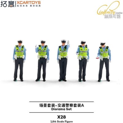 Xcartoys 1/64 Scène Accessoires - Swat Actiefiguren Auto's Legering Motorvoertuig Diecast Metaal Model Kinderen Kerstcadeau Speelgoed Voor Jongens