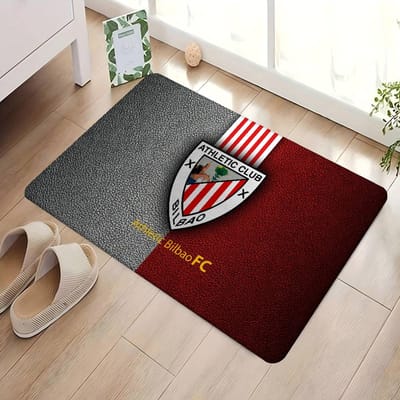 Tapis de Porte d'Entrée Original Athletic Club De Bilbao Style Nordique Tapis de Porte de Chambre à Coucher Salon Balcon Maison Tapis Antidérapant 60x90 cm