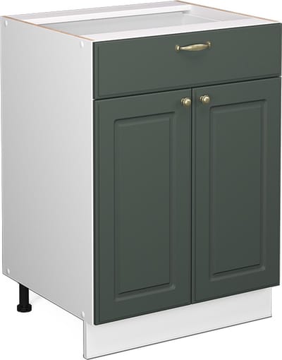 Vicco Fame-Line Badkamerkast – 60 x 82 cm met lade, zonder werkblad Groen-Goud Landhuis