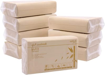 Papieren Handdoeken - Vouwdoeken - Hygiënisch Afdrogen - Laat Geen Residue - 8 Pakken - Bruin