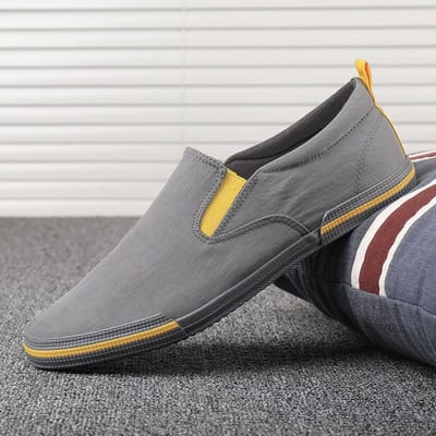 Herenschoenen Nieuwe Koreaanse Stijl Trendy Casual Trendy Schoenen Veelzijdige Eenbenige Canvas Schoenen Heren Board Schoenen 44 gray