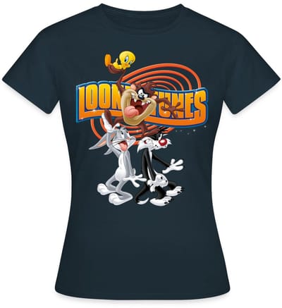 Looney Tunes Bugs Taz Tweety Sylvester T-Shirt Dames