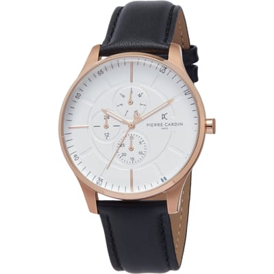 Pierre Cardin La Gloire Nouvelle PC902731F117 Horloge - Leer - Zwart - Ø 42 mm