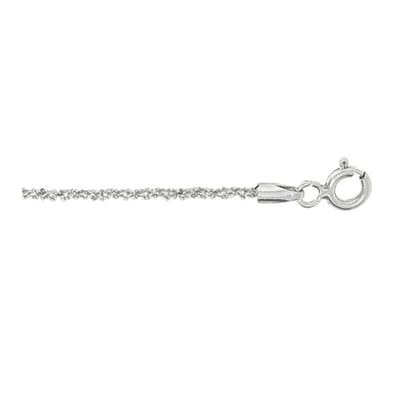 Cavill - 925 Sterling Zilveren Ketting 50 cm - Criss-cross Patroon - Fijn en Elegant - Damessieraad met Karabijnsluiting