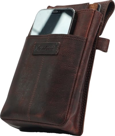 Pavelinni | Gladiator | iPad Mini Houder | Lederen Holster voor Kelners | Buffelleder | Zwart (DC07131ABL)
