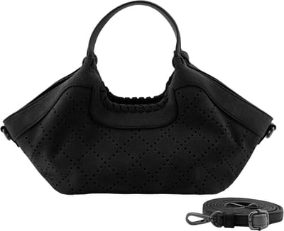 FREDsBRUDER Leren handtas schoudertas Hey Lovely Collection Small Shopper Black zwart