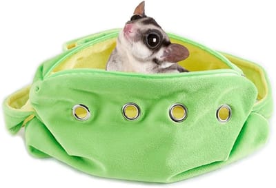 Kleine Huisdier Draagtas - Knuffelzakje Sling - Huisdier Band Versterken - Geventileerd Ontwerp - 10x6 inch - Groen