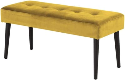 Fluwelen Bank - Ottomaanse Zitbank - Extra Zitplaats - Deens Design - 95 cm Lengte - Bos Groen