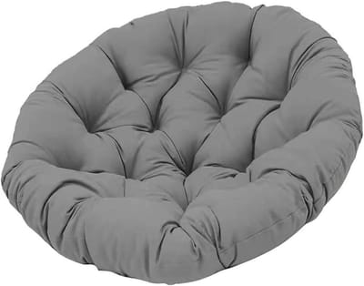 Ronde hangende stoel Cush Egg Sd Gewatteerd Kussen voor Outdoor Schommelstoel 100x100cm Donkergrijs Comfort voor Tuin & Balkon Gebruik Zachte Cushed Zitplaatsen