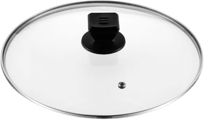 Glazen Deksel - Pan Deksel - Koken en Pruttelen - Hittebestendig Handvat - 32cm - Transparant