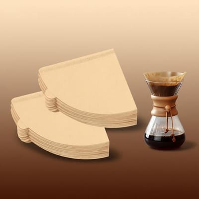 200 stuks papieren koffiefilters maat 2 – V-vormig filterpapier voor 2-4 kopjes koffie – Kegelvormig en ongebleekt