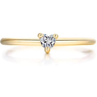 Bagues pour femmes en forme de petit cœur couleur or mariage fiançailles bague délicate bijoux zircon bijoux de mode romantique Kbr014 -M 5 beige