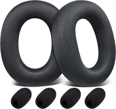 Vervangende oorkussens voor draadloze gaming headset met actieve ruisonderdrukking, mesh en traagschuim kussens voor optimaal comfort