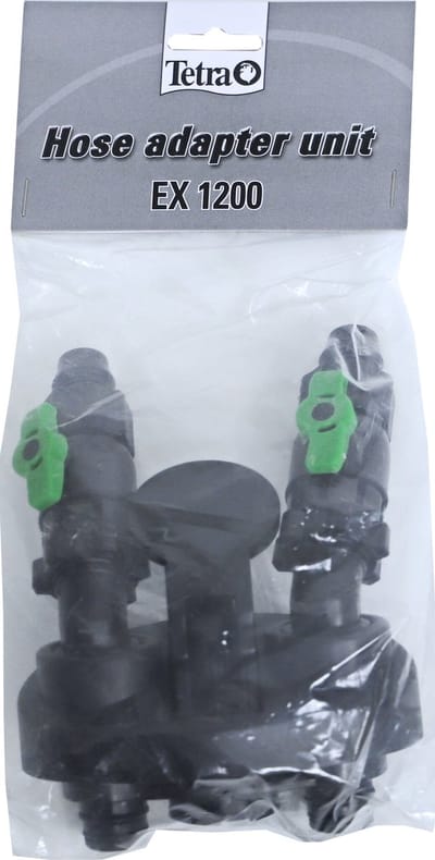 Tetra - slangadapter Met 2 kranen voor ex 1200