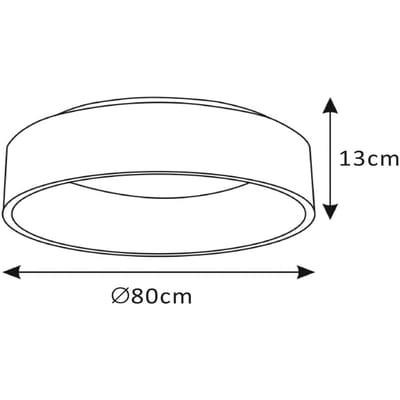 Lucide TALOWE LED - Plafonnière (Plafondlamp) - Ø 80 cm - LED Dimbaar - 1x80W 3000K - Wit