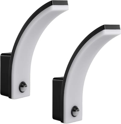 LED Buitenlamp met PIR Bewegingsmelder 20W IP65 Waterdicht Neutraal Wit Set van 2