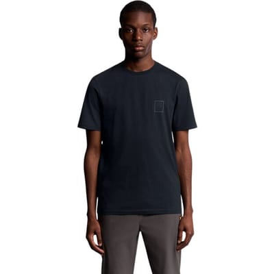 Lyle and Scott Rubberised Logo Graphic Casual T-shirt Heren Donkerblauw M