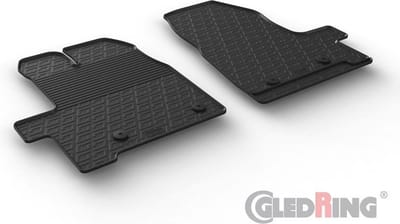 Gledring Rubbermatten passend voor Ford Transit Custom 3/2016-12/2017 (G profiel 2-delig + montageclips)