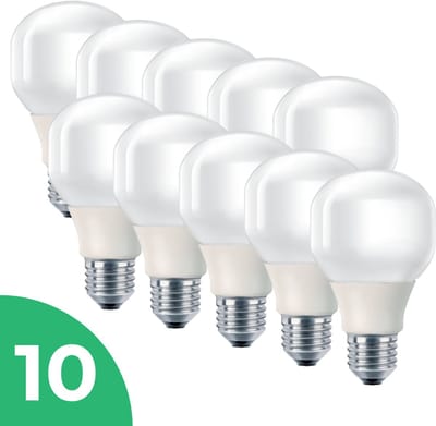 Sidef Peertje Spaarlamp E27 - 15W - Warm Wit Licht (2700K) - 820 lm - 6 jaar - Niet Dimbaar - 10 stuks - Bespaar op energiekosten