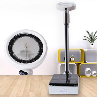 Artsenweegschaal - Hoogte- en gewichtsschaal - Gezondheid meten - Geïntegreerde hoogtemeter - Tot 160kg 190cm - Zilver