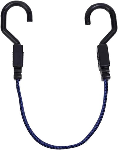 Waterdichte Tarp - Bindband Elastisch - Vastzetten Bagage - Met Stalen Haken - 40 cm - Blauw