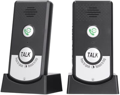 Allecto - Draadloze Intercom - 50m Bereik - 2-Weg Communicatiesysteem - Zwart - Thuiscommunicatie - Geluidskwaliteit - Geschikt voor Thuisgebruik