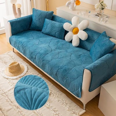 Housse de canapé en jacquard, couleur unie, antidérapante, différentes tailles, protection de siège de canapé, peluche douce, Anti-poussière, pour la décoration de la maison et du salon 90x160cm