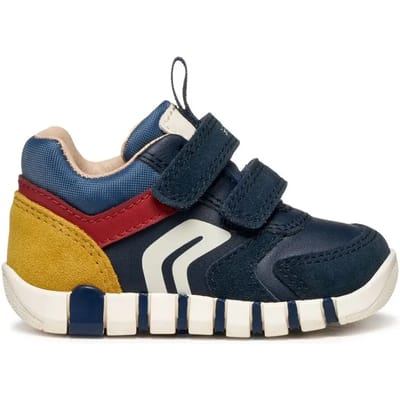 GEOX IUPIDOO PEUTER Sneakers - MARINEBLAUW/DONKERROOD - Maat 19