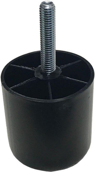 Meubelpoot zwart rond Ø 5 cm en hoogte 5 cm van kunststof (M8) - Set van 4 stuks