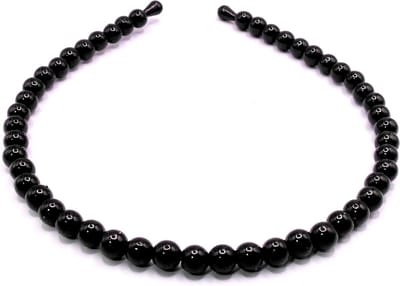 Diadeem met parels zwart