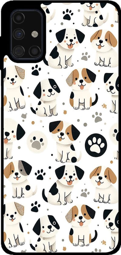 Smartphonica Telefoonhoesje Geschikt voor Samsung Galaxy M51 met honden opdruk - TPU backcover case dog design geschikt voor Samsung Galaxy M51