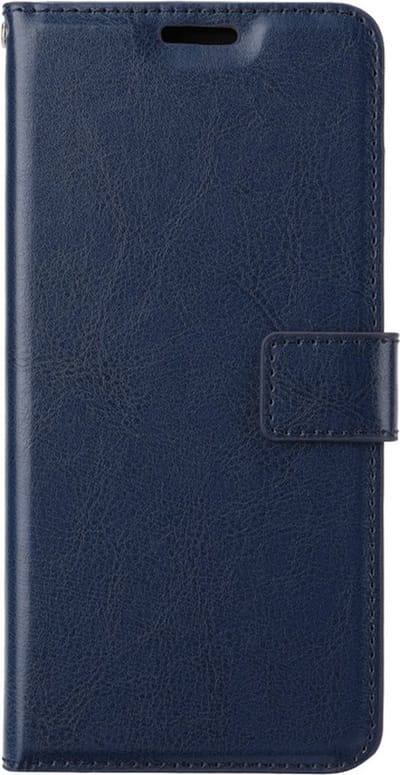 iPhone 13 Mini Telefoonhoesje - Bookcase - Ruimte voor 3 pasjes - Kunstleer - SAFRANT1 - Donkerblauw