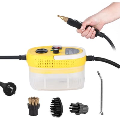 Nettoyeur à vapeur 2500W pour le nettoyage de la maison et de la voiture, chauffage rapide, haute température, Portable EU Plug jaune