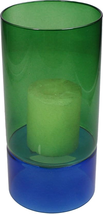 Vase Glass Multi 12x12x25cm