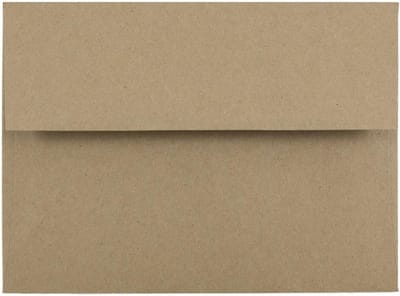 Bruine Kraft A6 Enveloppen Gerecycled Karton voor Uitnodigingen en Kaarten - 50 Stuks