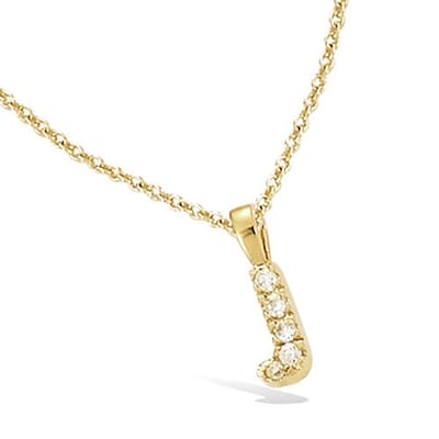 CHIVAL - Ketting 18K Verguld Goud " Letter J" – Initiaal, Voornaam, Luxe, Hypoallergeen, Perfect Cadeau voor Haar, Zirkonia, Elegant, Geschenkverpakking, Valentijn, Moederdag
