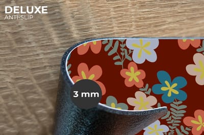 Placemats - 6 stuks - 45x30 cm - Placemat kunststof - Retro - Patronen - Bloemen - Jaren 70 - Borden onderleggers - Decoratie voor op tafel - Keuken tafeldecoratie accessoires - Vinyl onderlegger - Tafelversiering