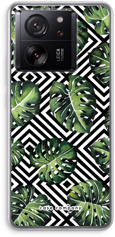 Case Company® - Hoesje geschikt voor Xiaomi 13T Pro hoesje - Geometrische jungle - Soft Cover Telefoonhoesje - Bescherming aan alle Kanten en Schermrand