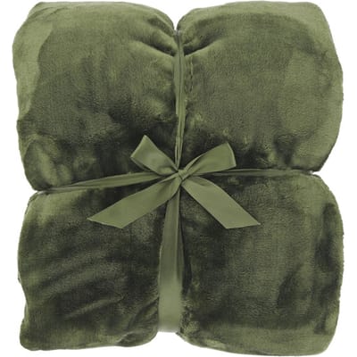 Unique Living plaid silke 150x200cm winter green