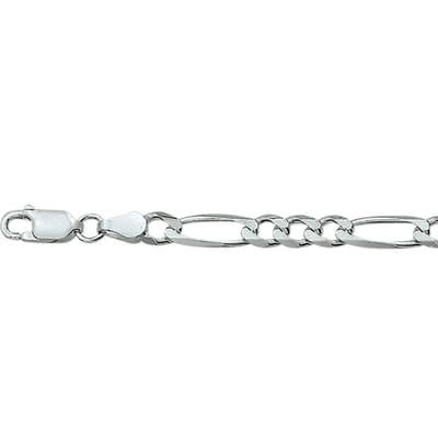 Zilveren figaro schakel armband 21cm 1337625