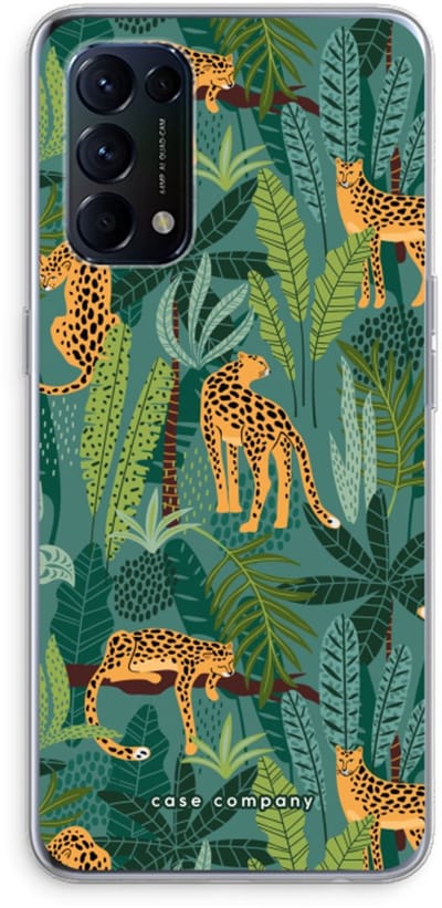 Case Company® - Hoesje geschikt voor Oppo Find X3 Lite hoesje - Luipaard 2 - Soft Cover Telefoonhoesje - Bescherming aan alle Kanten en Schermrand