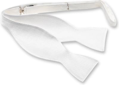 E.L. Cravatte Zelfstrikker Strik - Wit - 100% Zijde
