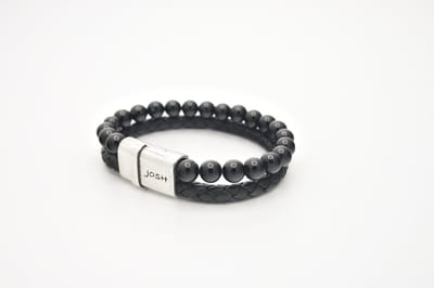 Josh-9286-Armband-Zwart-Heren-20,5cm