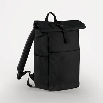 Roll-Top Rugzak 20L – Waterafstotend – Laptopvak – Zwart – Lightweight Rugtas – Voorvak met Rits – Verstelbare Schouderbanden