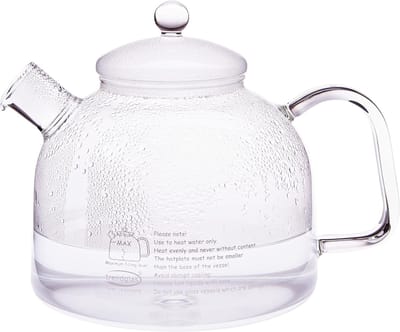 Glazen Waterkoker - Waterbereider Kannen - Warme Dranken Maken - Hittebestendig Glas - 175 Liter - Transparant