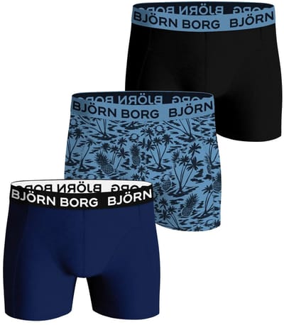 3-Pack jongens boxershorts - Core - Blauwe kinder onderbroeken katoen - 128