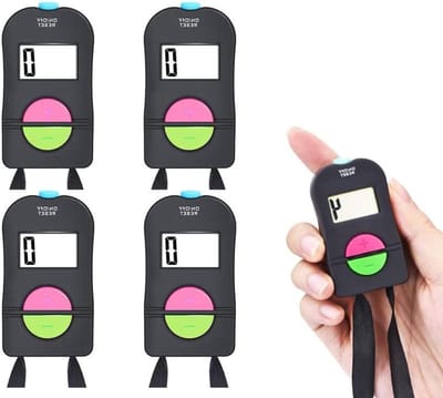 Digitale Handteller - Tel Apparaat - Activiteiten Tellen - Accident Proof Reset - 6 x 1.5 x 3.5 cm - Zwart