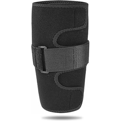 Sport Kuitbanden Verstelbare Druk Basketbal Voetbal Beenbeschermers Vaste Steun Kniebeschermers Warm Beschermend Cover One size black
