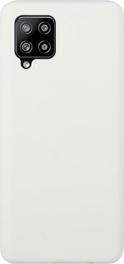 Solid hoesje Geschikt voor: Samsung Galaxy A42 5G Soft Touch Liquid Silicone Flexible TPU Rubber - Wit