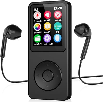 Draagbare Muziekspeler - Bluetooth Speler - Muziek Luisteren - 2.4 Inch Kleurenscherm - 32GB Geheugen - Zwart